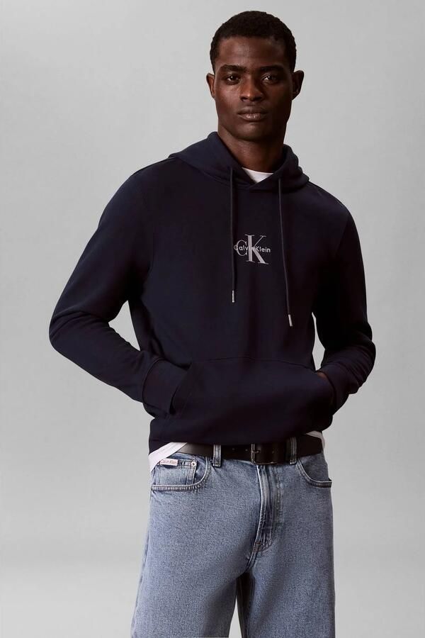 CALVIN KLEIN JEANS regular fit hoodie met logo dark sapphire