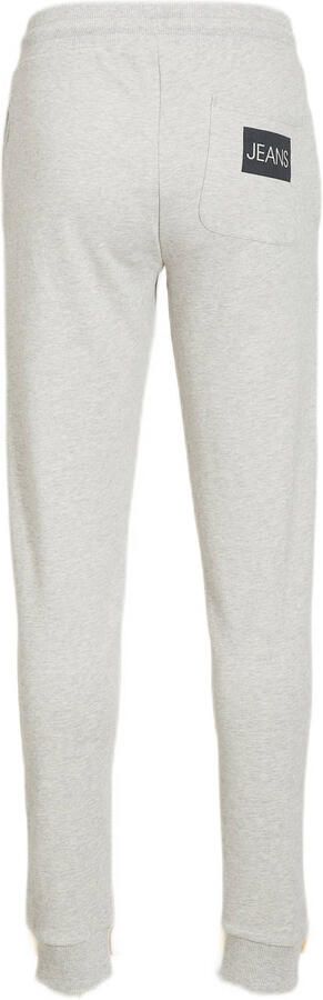 Calvin Klein Jeans regular fit joggingbroek van katoen grijs melange Logo 152 - Foto 2
