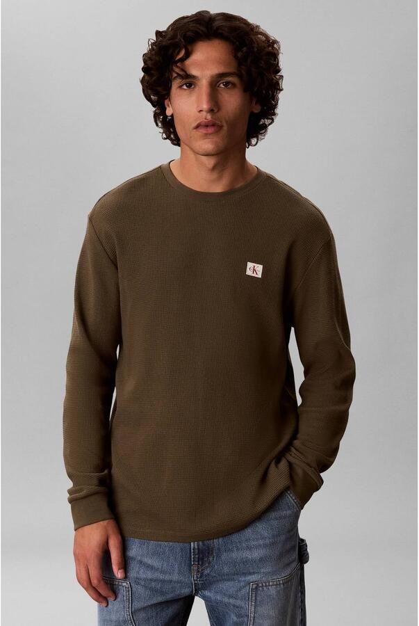 CALVIN KLEIN JEANS regular fit longsleeve olive night