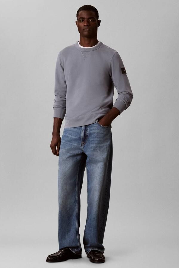 CALVIN KLEIN JEANS regular fit sweater grijs