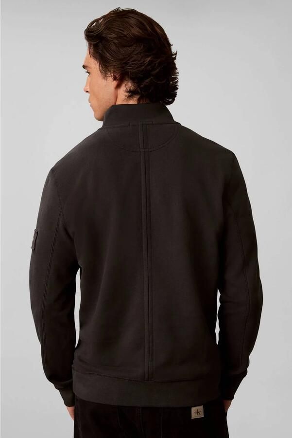 CALVIN KLEIN Heren Truien & Vesten Ls Eu 350terry Badge Qtr Zip Zwart - Foto 6