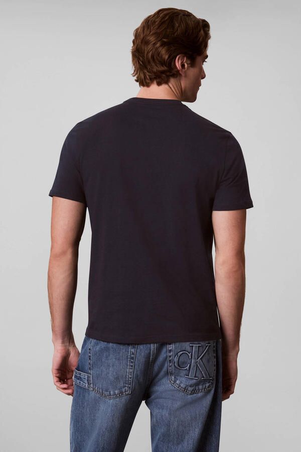 CALVIN KLEIN JEANS regular fit T-shirt met print dark sapphire - Foto 3