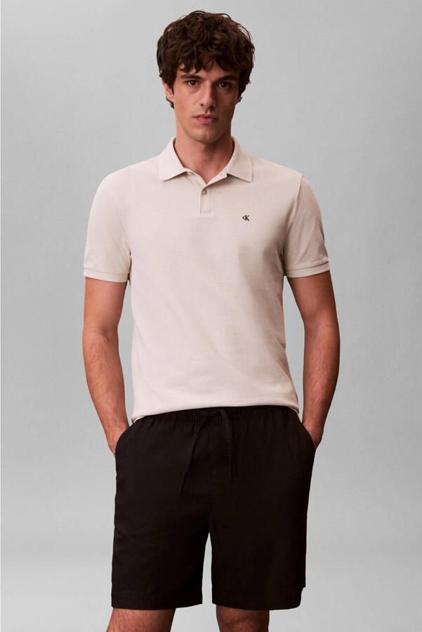 Calvin Klein Jeans Straight fit Poloshirt met Labelstitching