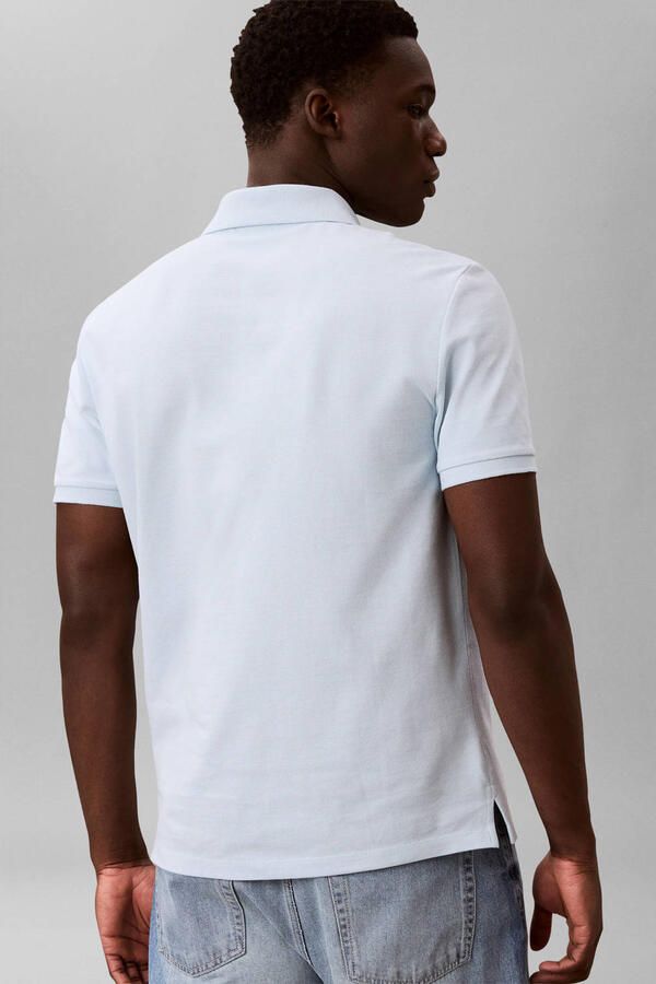 CALVIN KLEIN JEANS regular polo lichtblauw - Foto 2