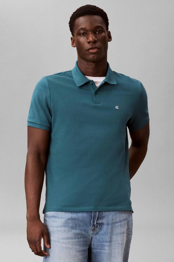 CALVIN KLEIN JEANS regular polo petrol - Foto 2