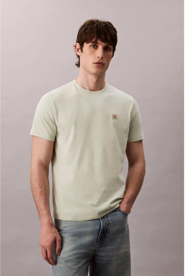 CALVIN KLEIN JEANS regular T-shirt BADGE 30S lichtgroen - Foto 3
