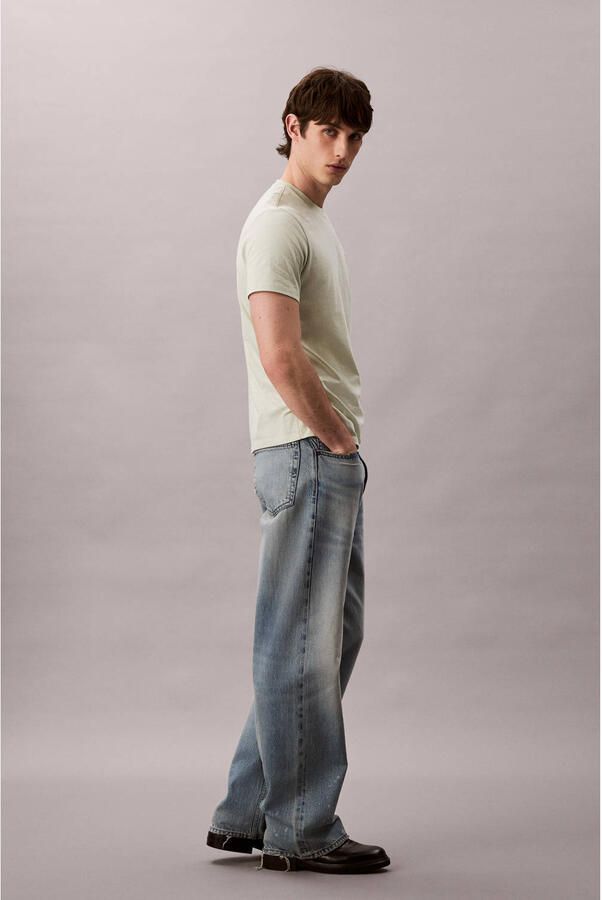 CALVIN KLEIN JEANS regular T-shirt BADGE 30S lichtgroen - Foto 2