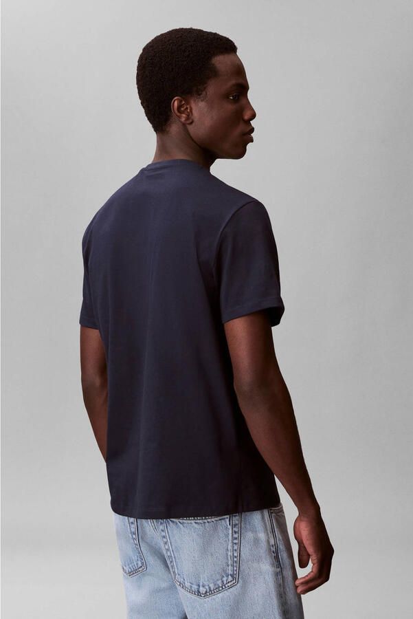 CALVIN KLEIN JEANS regular T-shirt donkerblauw - Foto 3
