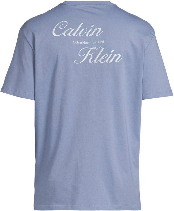 CALVIN KLEIN JEANS regular T-shirt met backprint blauw