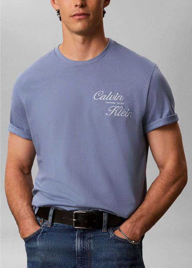 CALVIN KLEIN JEANS regular T-shirt met backprint blauw - Foto 2