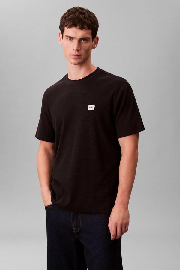 Calvin Klein Jeans T-shirt Korte Mouw SS WAFFLE BADGE CREWNK TEE