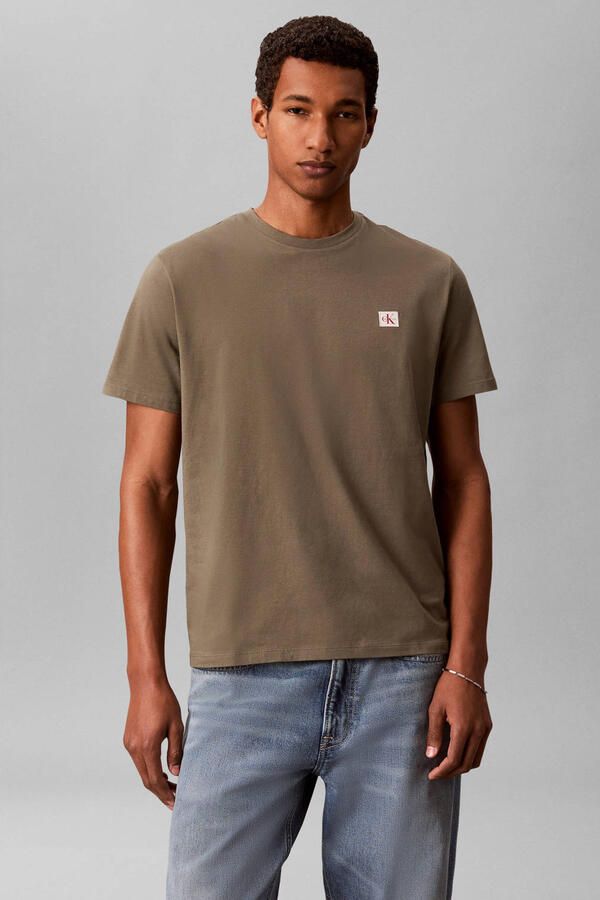 Calvin Klein Jeans regular fit T-shirt van puur katoen