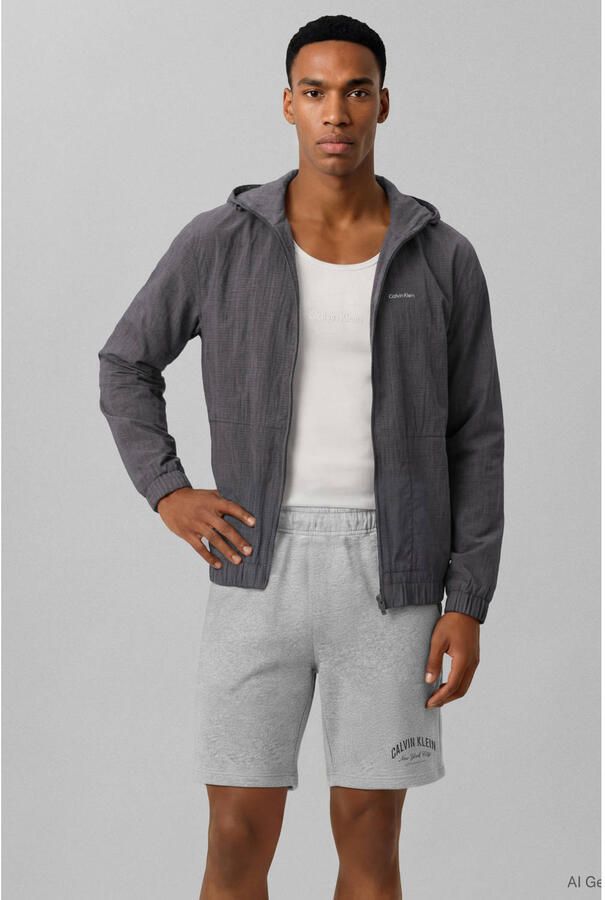 CALVIN KLEIN Heren Broeken Premium Terry Calvin Collegiate Grijs - Foto 5