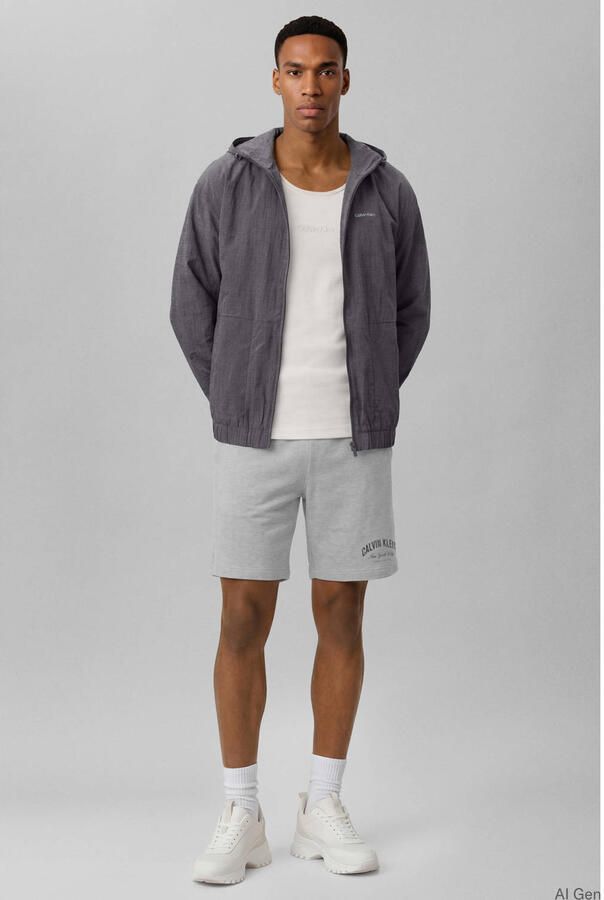 CALVIN KLEIN Heren Broeken Premium Terry Calvin Collegiate Grijs - Foto 7