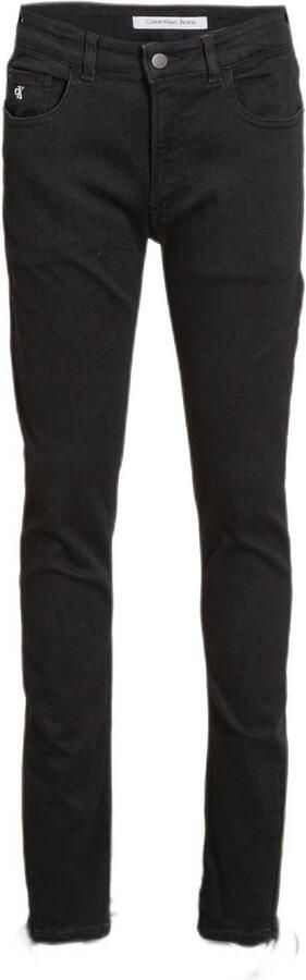 Calvin Klein Jeans skinny jeans clean black Blauw Jongens Stretchdenim 104