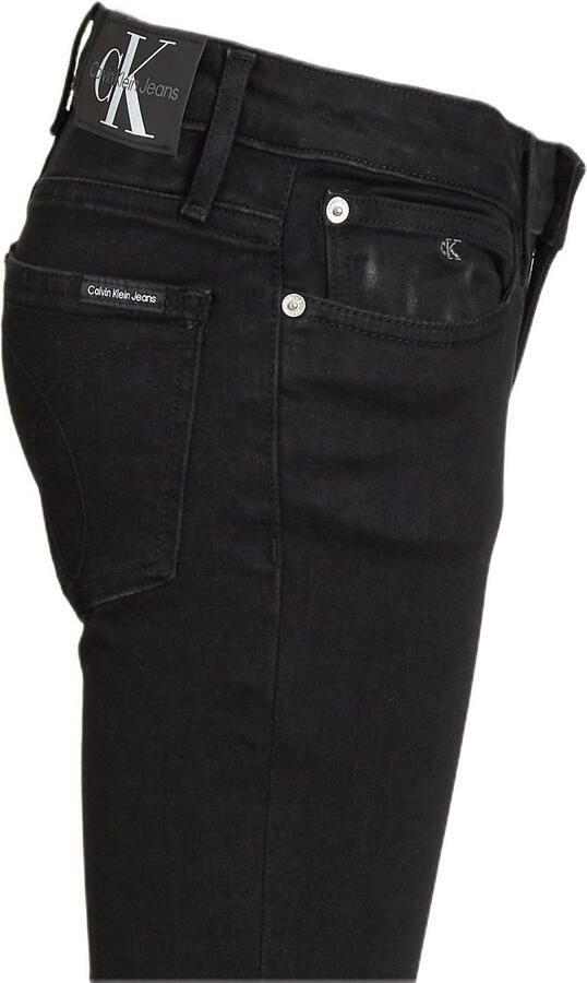 Calvin Klein Jeans skinny jeans clean black Zwart Meisjes Stretchdenim 104