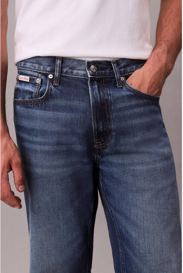 CALVIN KLEIN JEANS straight leg jeans dark blue denim