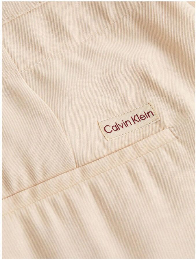 CALVIN KLEIN Dames Broeken Ecovero Relaxed Straight Pant Beige - Foto 5