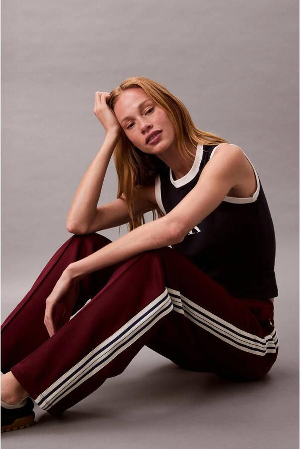 Calvin Klein Jeans Straight fit sweatpants met contraststrepen model 'Terry' - Foto 5
