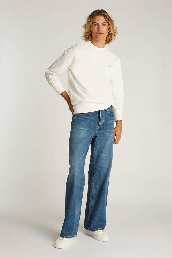 CALVIN KLEIN Heren Truien & Vesten Label Crew Neck Ecru - Foto 6