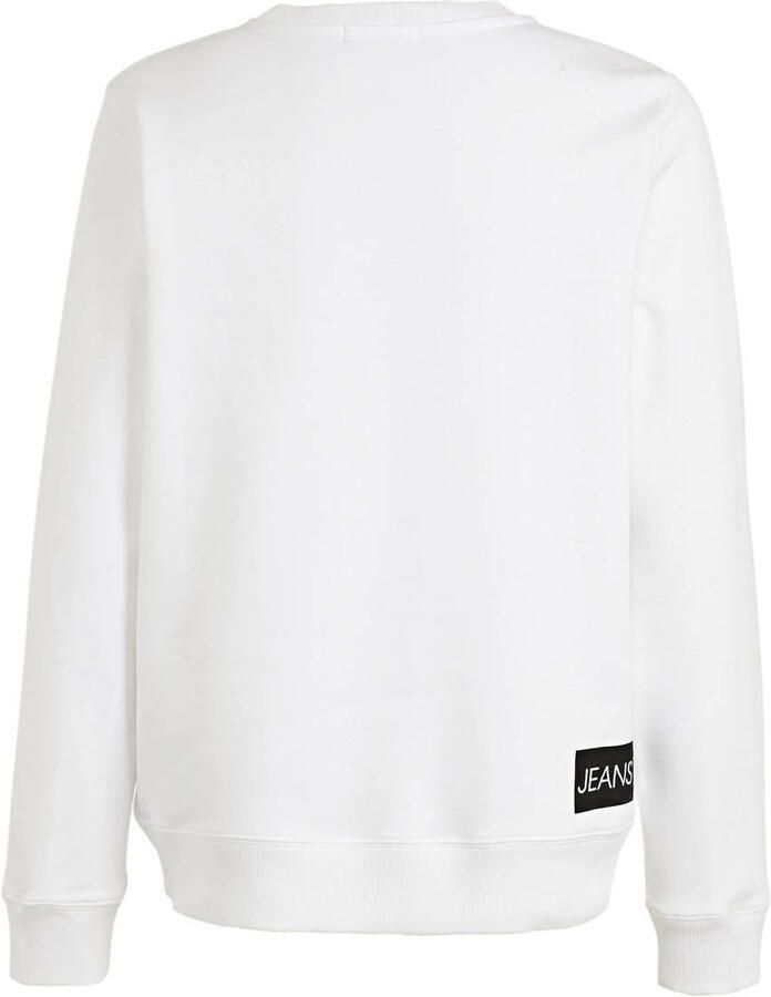 Calvin Klein Jeans sweater van katoen wit Logo 152
