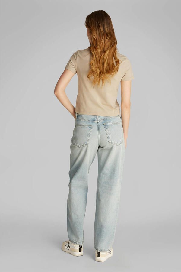 CALVIN KLEIN Dames Tops & T-shirts Placed Institutional Baby Tee Zand - Foto 6