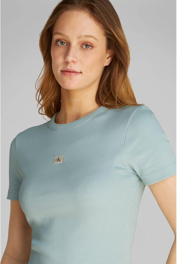 Calvin Klein Jeans T-shirt Korte Mouw WOVEN LABEL RIB J20J225245 - Foto 3