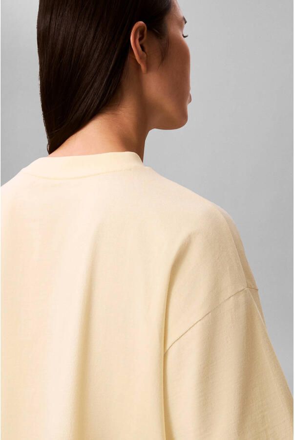 CALVIN KLEIN Dames Tops & T-shirts Ss Cropped Boxy Heritage Crest Butter Yellow - Foto 6