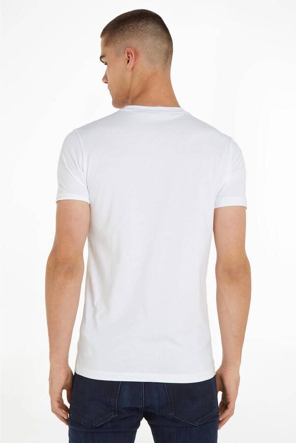 Calvin Klein Jeans Witte Print Heren T-shirt White Heren - Foto 2