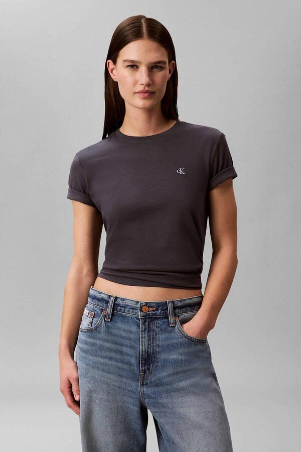 CALVIN KLEIN JEANS T-shirt met logo grijs