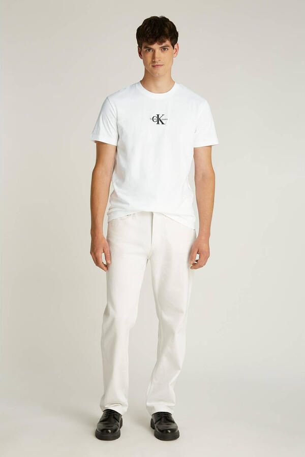 Calvin Klein Jeans T-shirt met ronde hals en labelstitching - Foto 2