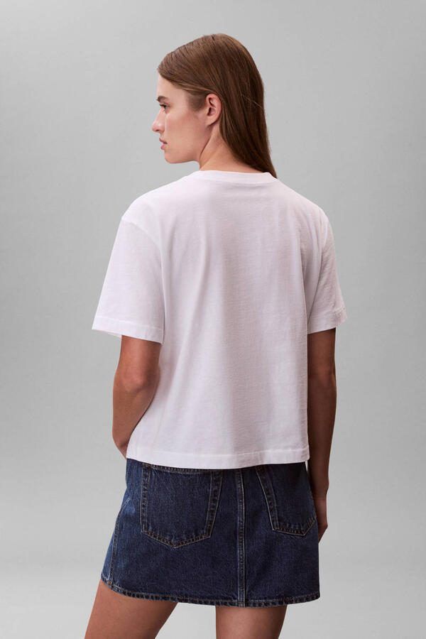 CALVIN KLEIN Dames Tops & T-shirts Ss Boxy Graphic T-shirt Wit - Foto 6
