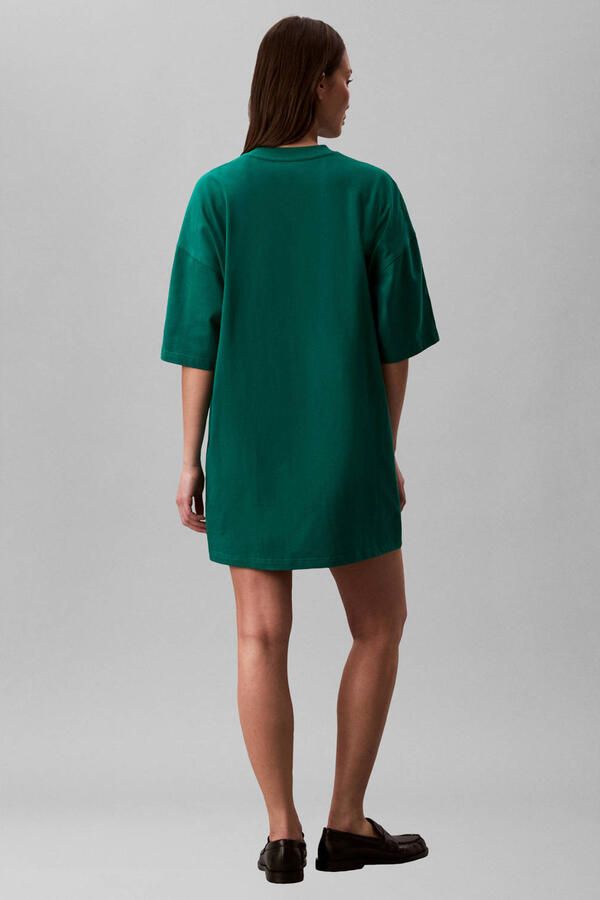 CALVIN KLEIN JEANS t-shirtjurk mini jurk donkergroen - Foto 2