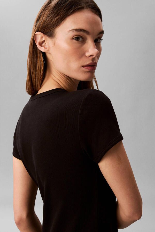 CALVIN KLEIN JEANS t-shirtjurk mini jurk zwart - Foto 3