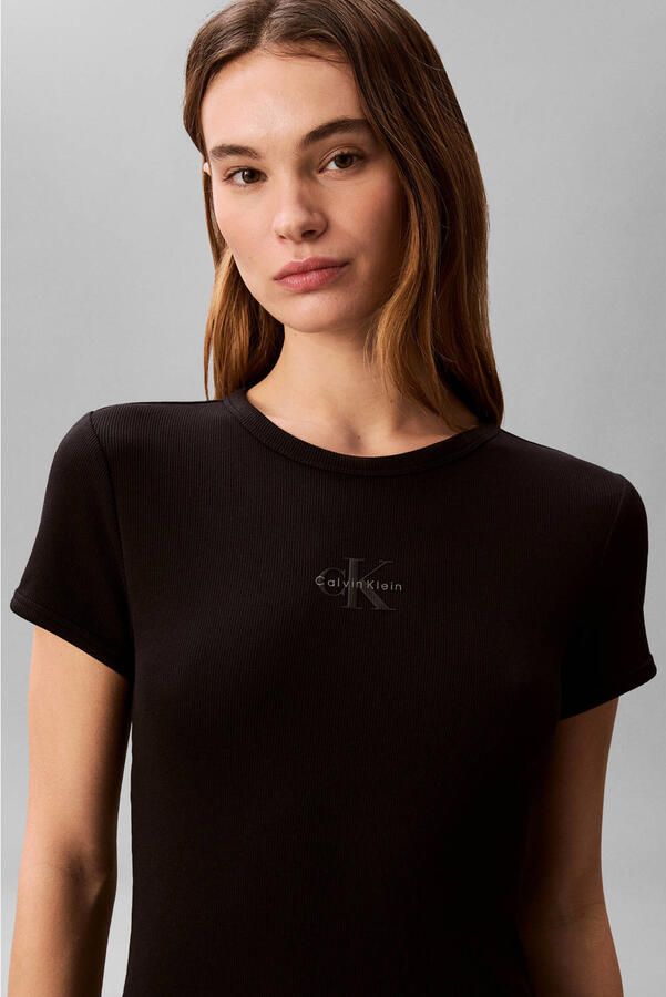 CALVIN KLEIN JEANS t-shirtjurk mini jurk zwart - Foto 2
