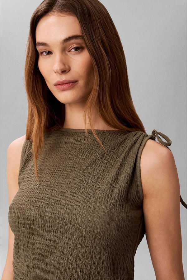 CALVIN KLEIN JEANS top olijfgroen - Foto 2