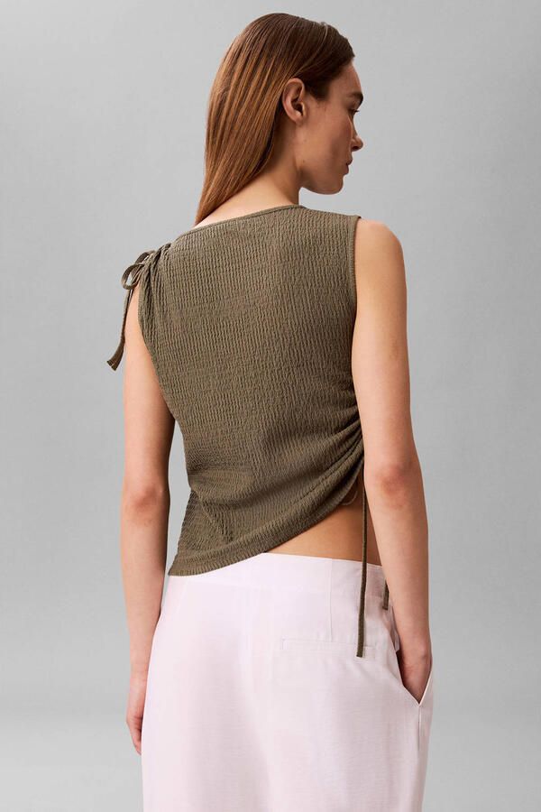 CALVIN KLEIN JEANS top olijfgroen - Foto 3