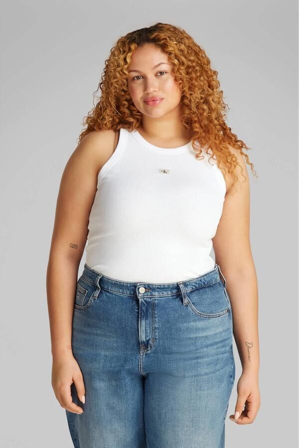 Calvin Klein Jeans Plus Tanktop PLUS WOVEN LABEL RIB TANK TOP - Foto 3
