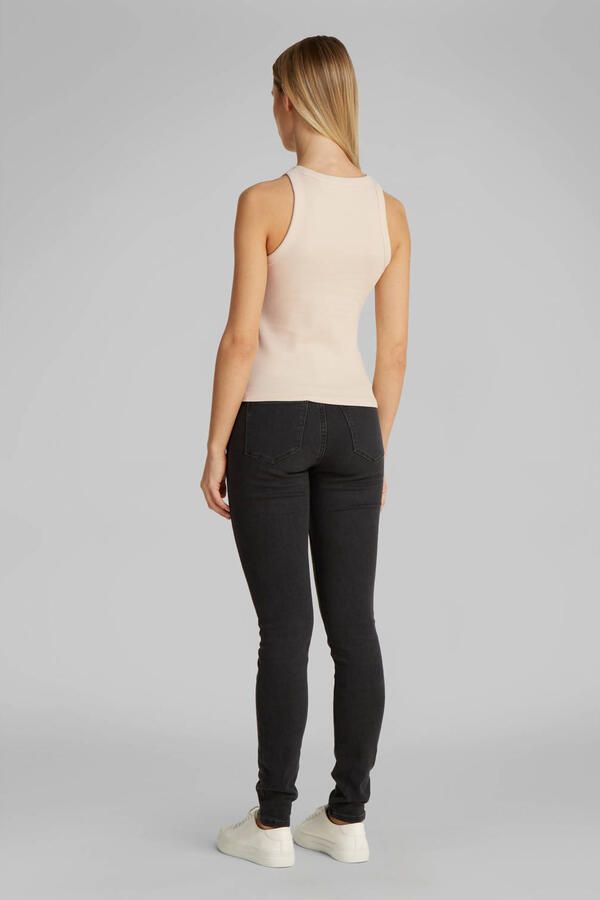 CALVIN KLEIN Dames Tops & T-shirts Varsity Rib Tank Beige - Foto 5