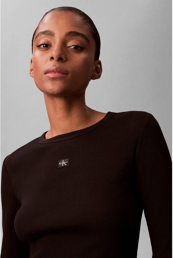 Calvin Klein Jeans T-Shirt Lange Mouw Label - Foto 2