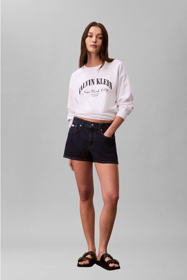 CALVIN KLEIN Dames Truien & Vesten Logo Graphic Crewneck Sweatshirt Wit - Foto 6