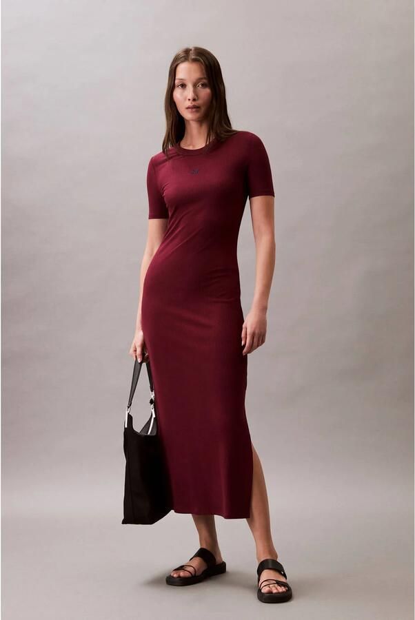 Calvin Klein Jeans Lange Jurk A MODAL RIB SS DRE LV044C902G - Foto 7