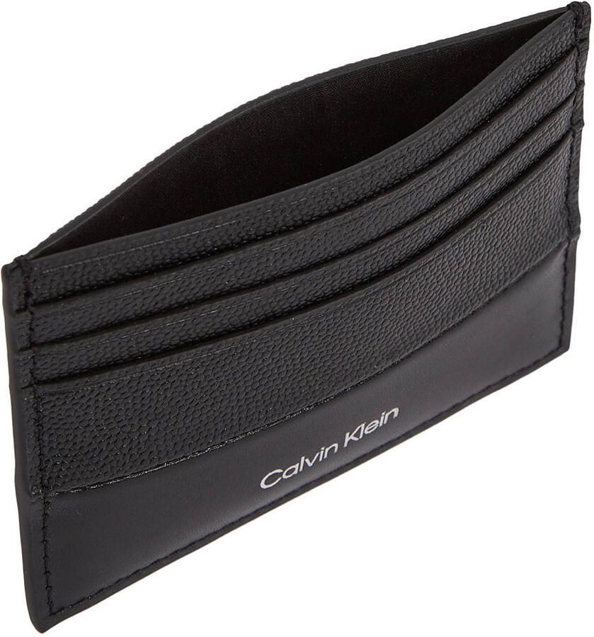 Calvin Klein Leren Heren Kaarthouder Lente Zomer Collectie Black Heren