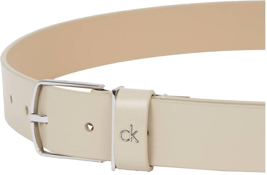 Calvin Klein leren riem beige - Foto 3