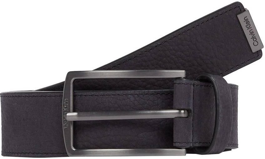 Calvin Klein leren riem CK Casual zwart