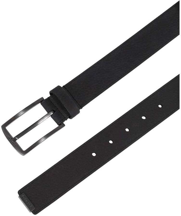 Calvin Klein leren riem CK Casual zwart - Foto 2