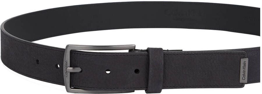 Calvin Klein leren riem CK Casual zwart - Foto 3