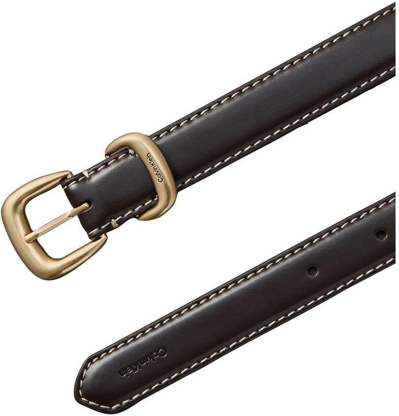 Calvin Klein leren riem donkerbruin - Foto 2