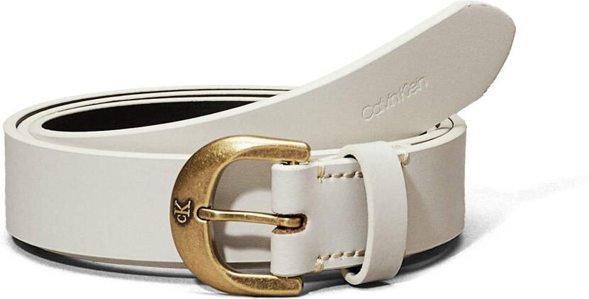Calvin Klein leren riem ecru