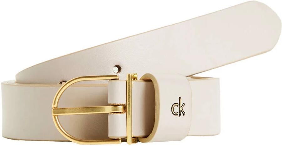 Calvin Klein Leren riem CK METAL LOOP ROUND BUCKLE 25MM